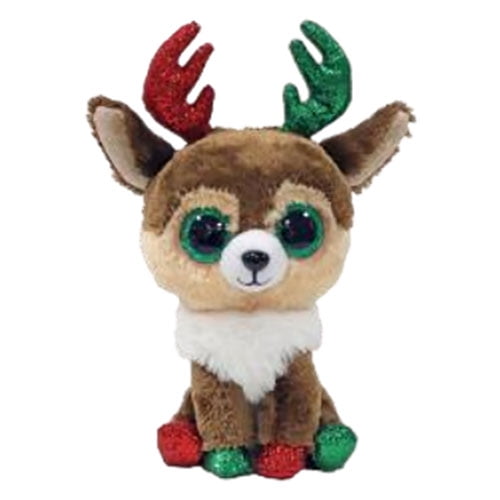TY Beanie Boos KINLEY the Christmas Reindeer (Glitter Eyes)(Regular