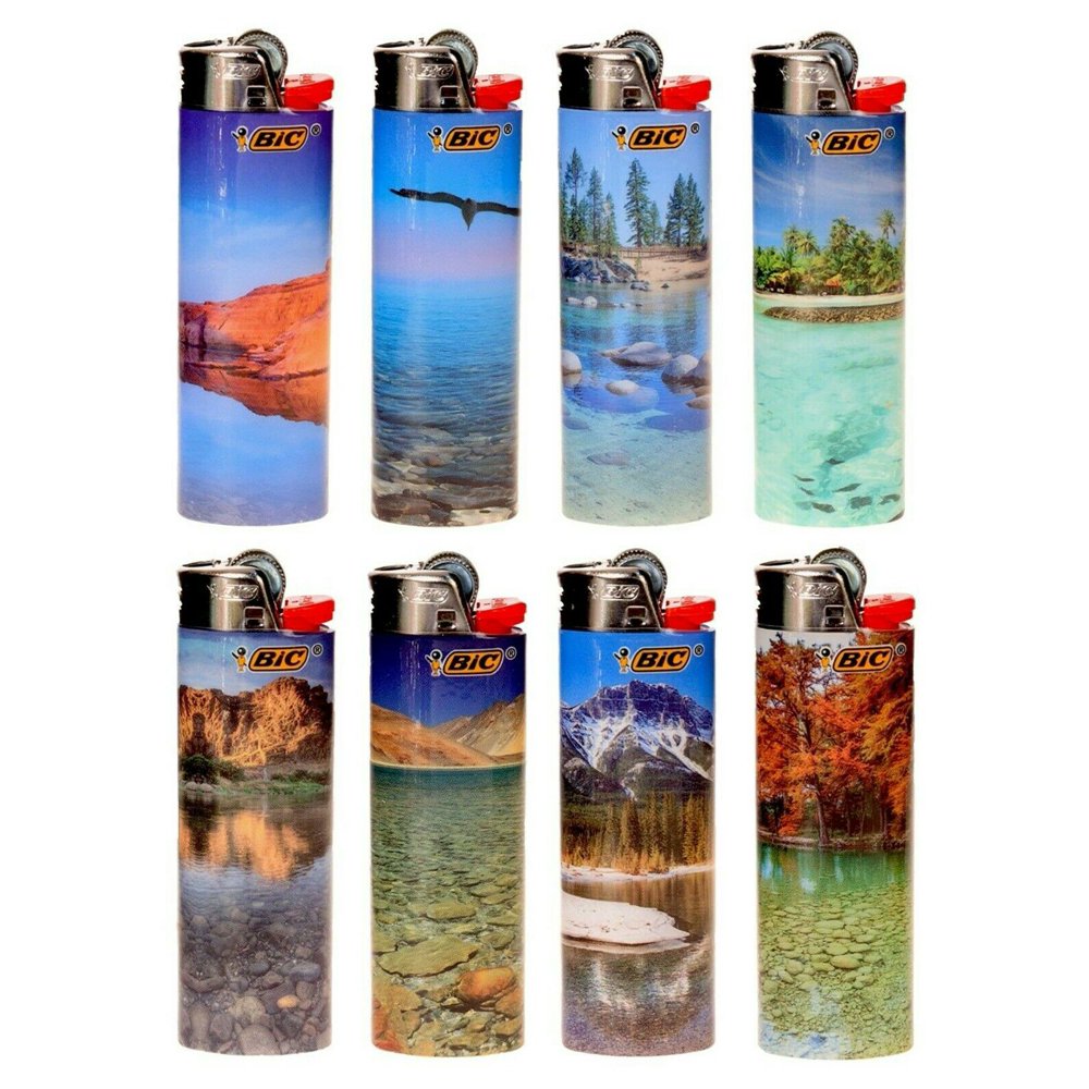 BIC Landscapes Special Edition Series Lighters, Set of 8 Lighters