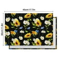 thumbnail image 6 of Vintage Sunflower Placemats Set of 4, Machine Washable Heat Resistant Linen Table Mats with Boho Floral Pattern Featuring Yellow Blooms and Rustic Bees and Butterflies, 6 of 6