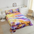 thumbnail image 4 of Erosebridal Dreamy Coastal Comforter Sets Twin Size, Seashell Beach Comforters & Duvets, Ocean Theme Decor, Reversible 2pcs, 4 of 8