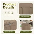 thumbnail image 5 of SONGMY 31 Gallon Waterproof Outdoor Storage Box Resin Deck Box Lockable and UV Resistant for Patio Furniture,Garden Tools (Light Brown), 5 of 6