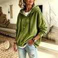 thumbnail image 5 of Fewfanhot Womens Tops Casual Loose-fitting Long-sleeved Knitted Velvet Hooded Sweatshirt Top, 5 of 9