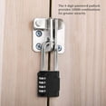 thumbnail image 5 of 2 Pack Code Padlocks, 4 Digit Long Shackle Resettable Pad Lock for Outdoor Gate, Shed, Fence, Hasp Storage, Gym Locker, 5 of 5