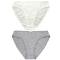 thumbnail image 6 of Curve Muse Womens 100% Cotton Bikini Briefs Mid Waist Underwear Panties-6 Pack-PACKB-S, 6 of 7