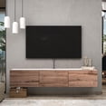 thumbnail image 2 of Atelier Mobili Floating TV Stand, TV Stand up to 75 inch TV, Floating TV Stand Wall Mounted, Floating Entertainment Center, TV Stands for Living Room-Color:Glossy White & Country Oak, 2 of 6
