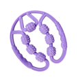 thumbnail image 2 of Rodillo de de piernas Rodillo de de tejido profundo, 7 ruedas Herramienta de relajación de piernas, Rodillo de mano para muslos Rodillo Violeta Yinane Rodillo para Piernas, 2 of 8