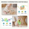 thumbnail image 4 of Juego de juguetes Tiny Land Montessori de 4 a 6 meses con libro de tela suave, 4 of 7