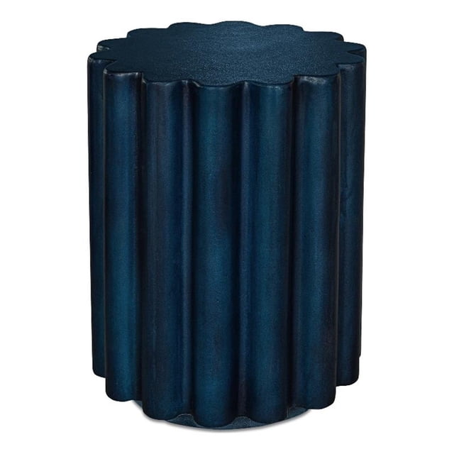 Moe's Home Collection Table d'Appoint en Pierre de Tuffy Couleur Bleue