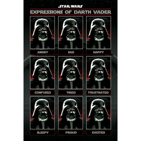 Star Wars - Movie Poster / Print (The Many Expressions of Darth Vader - Happy, Sad, Angry...) (Size: 24