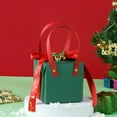 thumbnail image 5 of Assembled Christmas Gift Box - Empty Paper Bag with Christmas Bell Accents for Christmas Eve Fruit,to Assemble Holiday Packaging for Festive Gifting & Home Decor, 3.5*3.5*3.5in, Green, 5 of 7