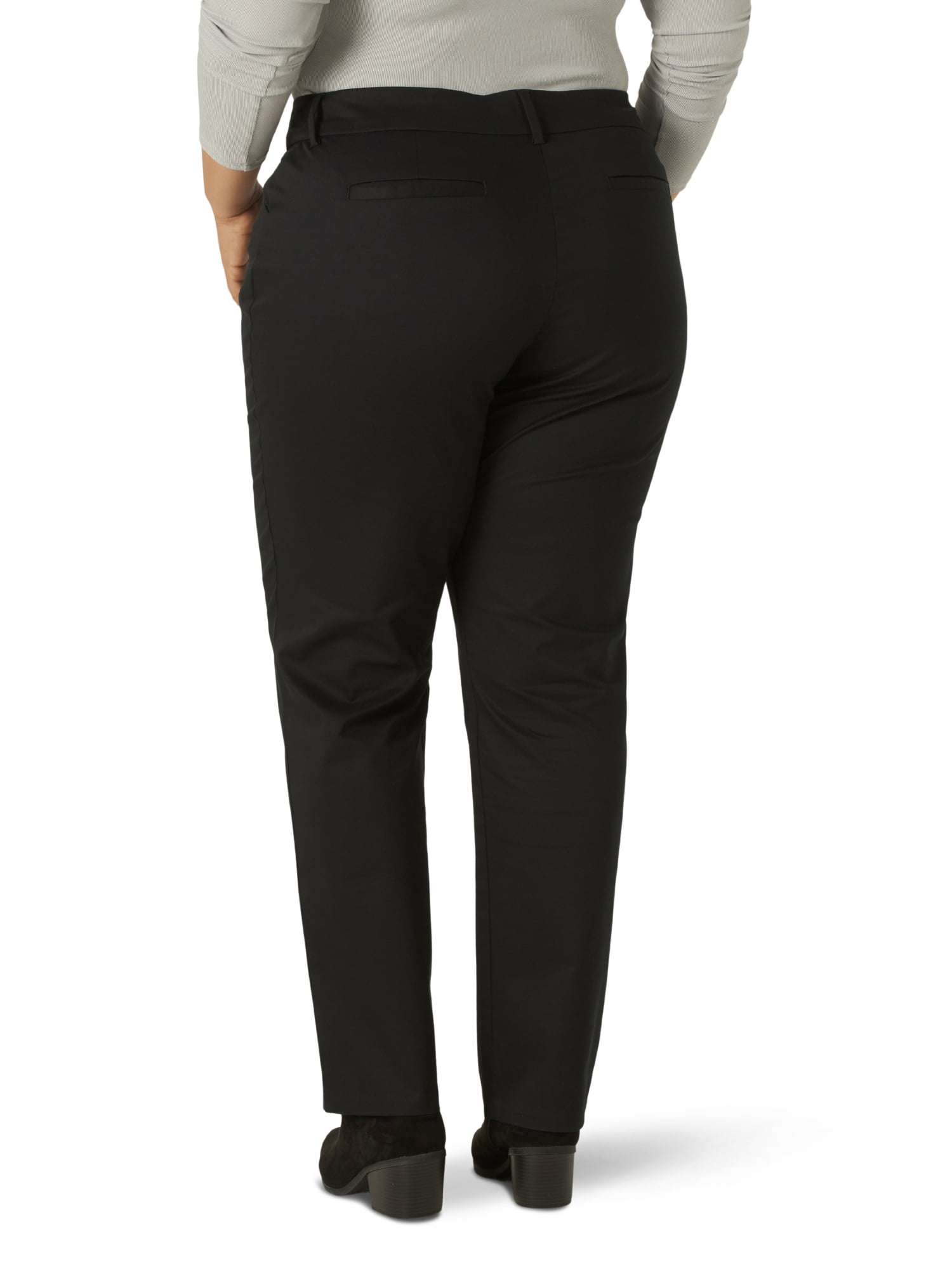 Lee Women's Plus Wrinkle Free Relaxed Fit Straight Leg Pant, Sizes 14-30