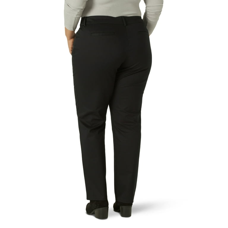 Free Shipping Lee Women s Plus Wrinkle Free Relaxed Fit Straight Leg Pant Sizes 14 30 Walmart