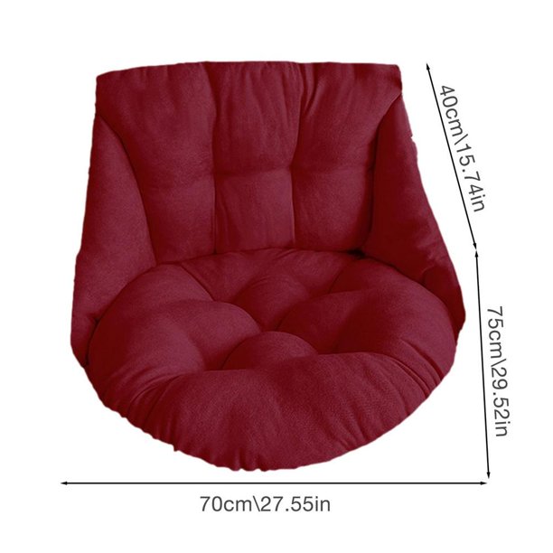 Cojín de asiento de cesta colgante para columpio, almohadilla de silla gruesa para el hogar, salas de estar, camas colgantes, mecedoras, alfombrilla de columpio al aire libre Fivean unisex
