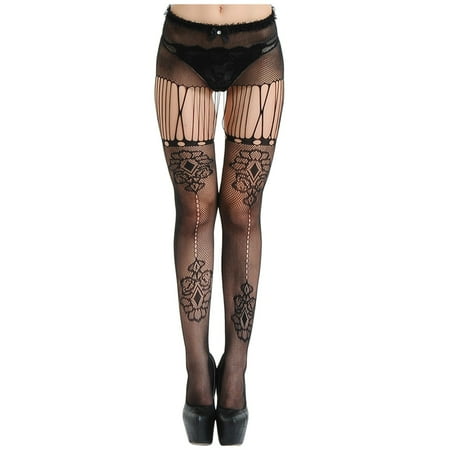 

Ladies Lace Hollow Sexy Long Tube Over The Knee Fishnet Stockings Stockings