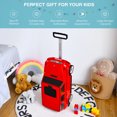 thumbnail image 6 of Gymax 2 in 1 Kid Riding Travel Suitcase Licensed Mercedes Benz Ride on Car Toy Red, 6 of 10
