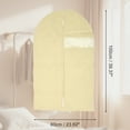 thumbnail image 4 of Unique Bargains 3 Pcs Dustproof Visual Garment Bag for Closet Beige 39.37"x23.62", 4 of 6