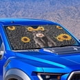 thumbnail image 4 of Xixirimido Car Windshield Sun Shade Foldable Sunshade Front Window Cover Sun Visor for Trucks SUVs Sedan Universal Car Interior Accessories, Highland Cattle Sunflower Leopard, 4 of 8