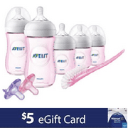 Philips Avent Natural Baby Bottle Pink Gift Set and a FREE Walmart $5 Gift Card