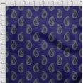 thumbnail image 3 of oneOone Organic Cotton Voile Fabric Paisley Block Printed Craft Fabric BTY 42 Inch Wide, 3 of 4