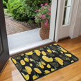 thumbnail image 2 of Yellow Lemon Fruit Slices Black Pattern Door Rugs,Washable Non Slip Door Mats Indoor,Decorative Door Mats,Entry Mat Indoor for Entrance,Bedroom,Kitchen,Bathroom,30"x17", 2 of 6