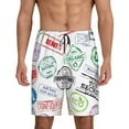thumbnail image 2 of Rocae Stamp Set Collection for Men's Soft Sleep Pajama Shorts, Waistband and Pockets, 2 of 9