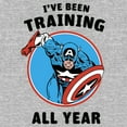 thumbnail image 2 of Men's Marvel Captain America I've Been Training All Year  Graphic Tee Athletic Heather 2X Large, 2 of 5