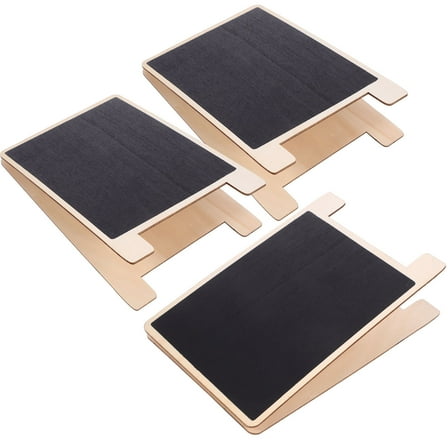 Worgeous 3Pcs Wooden Standing Blackboards Wooden Standing Writing Boards (Black)