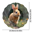 thumbnail image 5 of Serene Metal Hanging Wind Spinner - Concentric Ripple Design with Rabbit Perfect for Garden & Yard Decor Nature-Inspired Wind Chime, 5 of 6