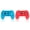 Red + Blue, variant on Enhanced Joy-Con Grips for Nintendo Switch - 2-Pack Ergonomic Controller Holders for Joycon Comfort & Control (Multiple Colors)