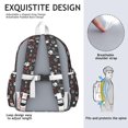thumbnail image 5 of Paw Prints and Bones Backpack for School,Cute School Bag,Schoolbag with Adjustable Shoulder Straps & Padded Back,13.4"x11"x4.7", 5 of 6
