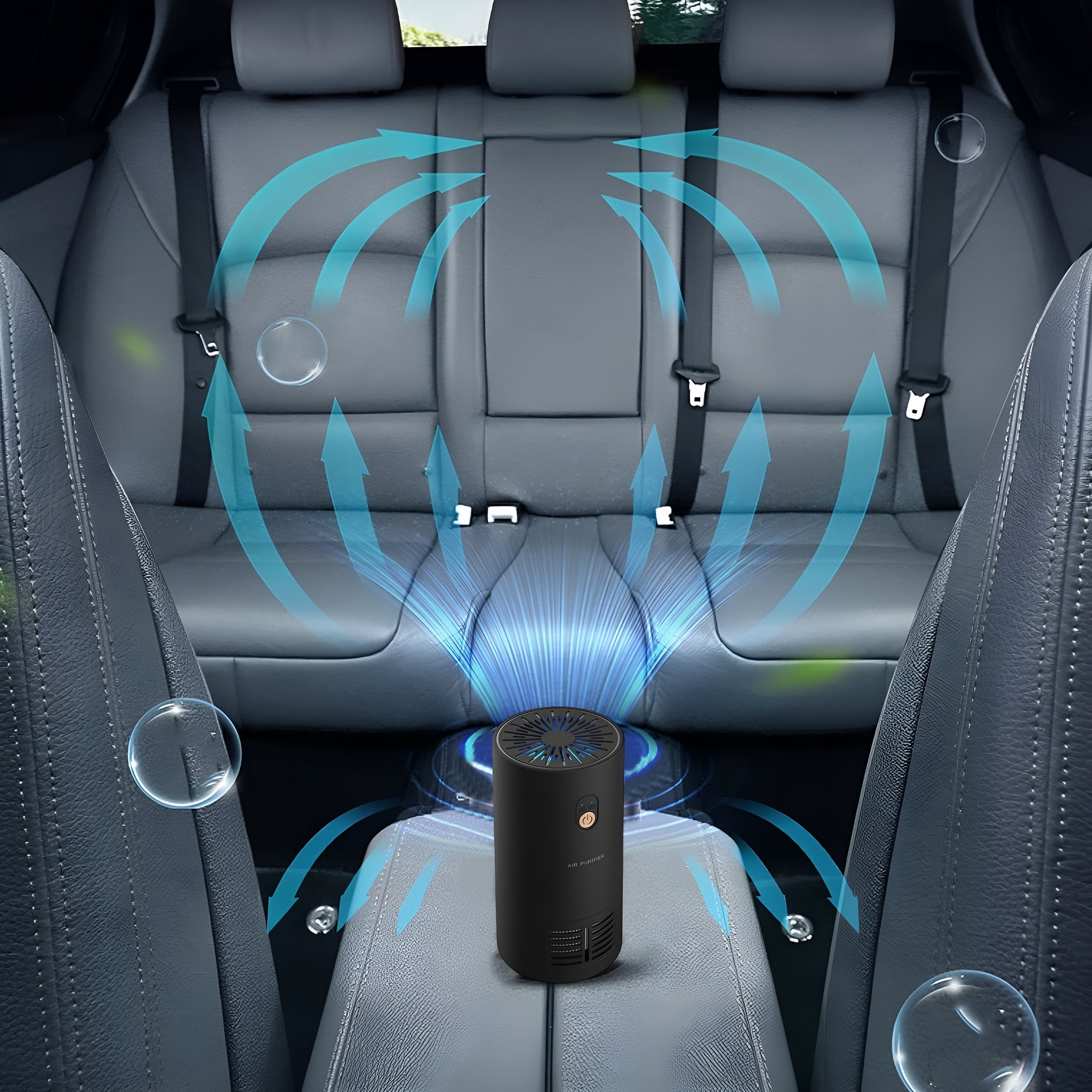 HIBIBUD Air Purifier for Home and Car Portable Usb Powered Mini Air Cleaner with Hepa Filter for Smoke Dust Pollen Pet Dander Odor Elimination Black