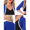 thumbnail image 5 of DARING DIVA Women's Sequin Beaded Open Front Evening Shrug M Royal Blue, 5 of 6