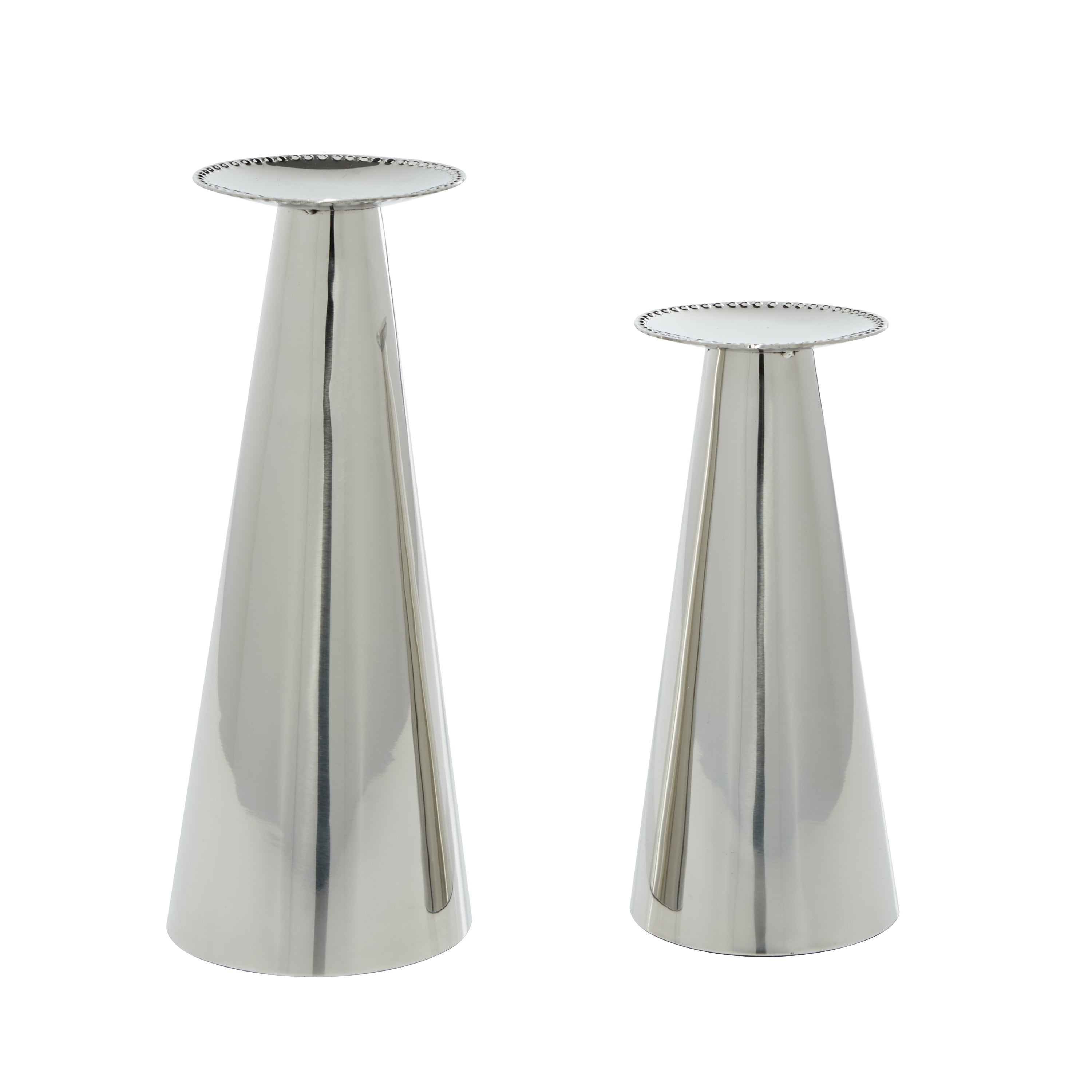 DecMode 8.75", 11"H Modern Wall Sconce, Silver, 2 - Pieces