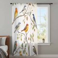 thumbnail image 4 of Watercolor Bird Sheer Curtains 63 Inches Long, Spring Multicolored Leaf Plant Branch Light Filering Curtains, Breathable Simi Curtain Privacy Drapes for Living Room Bedroom Window Treatment, 4 of 9