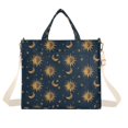 thumbnail image 7 of FORMRS Womens Corduroy Tote Bag Crossbody Shoulder Purse Handbag with Detachable Strap, Blue Sun Moon Pattern, 7 of 7