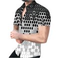 thumbnail image 2 of EQWLJWE Dress Shirt for Men's Geometric Beach Shirts Casual Button Up Short Sleeves 3D Non Positioning Printed Shirt Party Outfit Fun Holiday Costumes for Outdoor Activities, 2 of 5