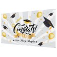 thumbnail image 2 of Easy to Hang Congrats Grad Pure Cotton Photography Banner Party Background for Graduation Celebration, 2 of 6