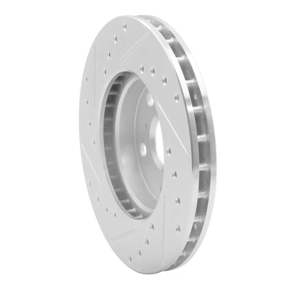 Dynamic Friction Company 631-76041R DFC Brake Rotor - Drilled And Slotted - Silver