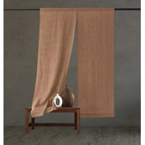 The Cozy Creations Set of 2 Rod Pocket Window Panels, 100% Cotton Curtain for Door ,Bedroom, Living Room and Kitchen, Thik Cotton Extra Long Blackout Curtains, Coca Brown, 44" Wide x 82" Length