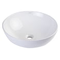 thumbnail image 4 of EAGO BA351 18&amp;apos;&amp;apos; ROUND CERAMIC ABOVE MOUNT BATHROOM BASIN White, 4 of 5
