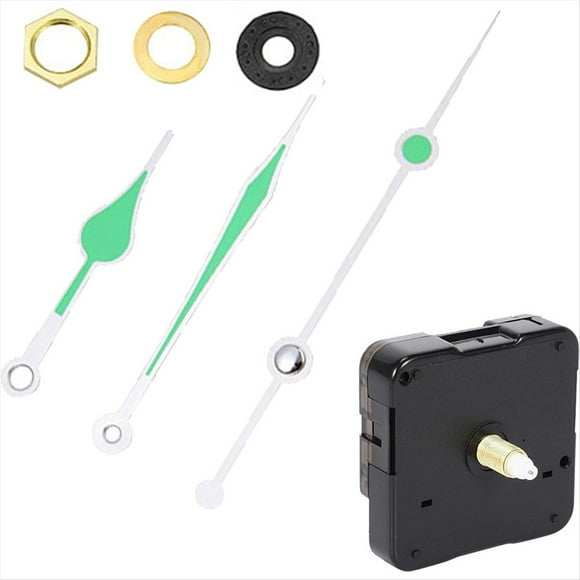 Kit de Reemplazo de Mecanismo de Reloj de Cuarzo, Piezas de Reparación de Reloj de Pared DIY con Motor Silencioso y Manecillas.