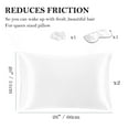thumbnail image 6 of REGALWOVEN Satin Pillowcase for Hair and Skin, Durable Set of 2 Envelope Closure Pillow Cases White Standard, 6 of 8