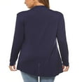 thumbnail image 3 of Cardigan Femme Couleur Unie Manches Longues Tricot, 3 of 5