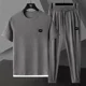 thumbnail image 3 of Ropa de hombre Ropa deportiva Camiseta Sudadera para hombre Pantalones Conjuntos Chándal blanco Trajes deportivos lisos Tendencia 2024 Top elástico Esencial, 3 of 5