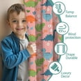 thumbnail image 3 of Blackout Kids Curtains,Pink Dinosaur Floral Pattern Childrens Insulated Curtains Set Of 2,Bedroom Essentials,Toddler Room Decor 52"x84", 3 of 5