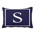 thumbnail image 1 of RYLABLUE Decorative Customize monogram on navy blue pillow Personalized Monogram S Throw Pillow Case Decor Cushion Covers Size 20x30 inches Two Side, 1 of 1