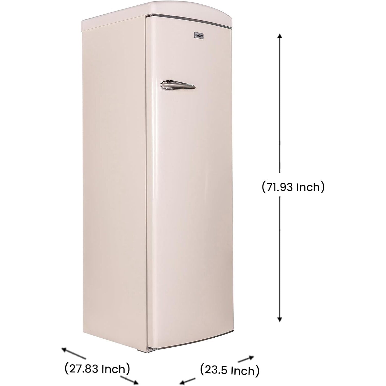 Conserv 24 in. 11 cu. ft. Classic Retro Single Door Refrigerator in Cream