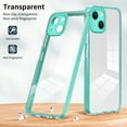 thumbnail image 3 of SaniMore for iPhone 14 Plus Case Ultra Slim Transparent [Never-Yellowing], Rugged PC & TPU Bumpers Cover Built-in Detachable Lens Protector Anti-Fall Shockproof Protective Shell, =Green, 3 of 8
