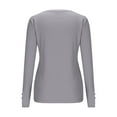 thumbnail image 5 of FAIWAD Going out Tops for Women Scoop Neck Long Sleeve Slim Fitted Knit Shirts Button Down Casual Basic Blouse, 5 of 8