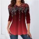 thumbnail image 3 of Gibobby Blusas De Moda Blusas de manga larga para mujer, blusas con botones y cuello en V fruncidas, camisas informales holgadas para salir, camisetas, ropa（Rojo， S), 3 of 4